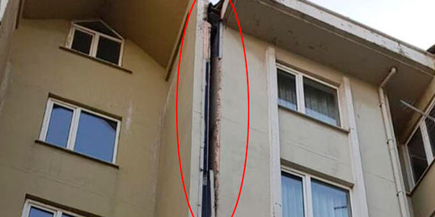 Deprem sonrası korkutan görüntü