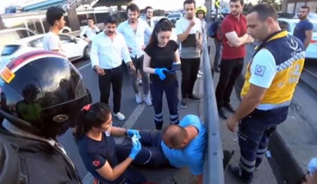 İstanbul E-5’te dehşet! Tüfek kabzasıyla dövdüler…