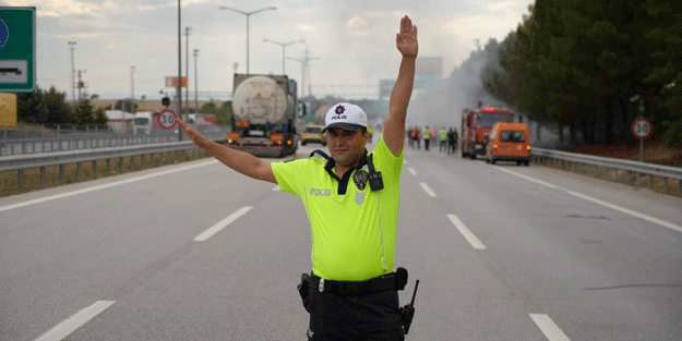 İstanbul-Edirne Otoyolu'nda yangın