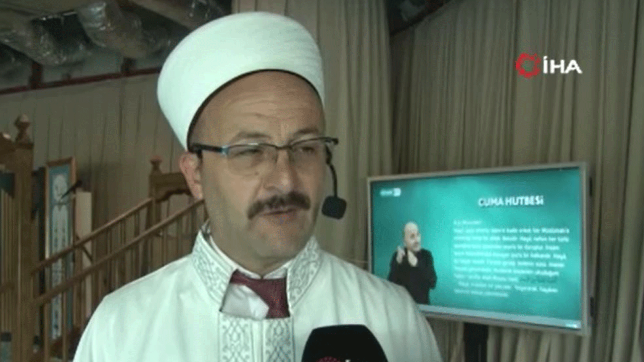 İstanbul Havalimanı'nda işaret diliyle cuma hutbesi