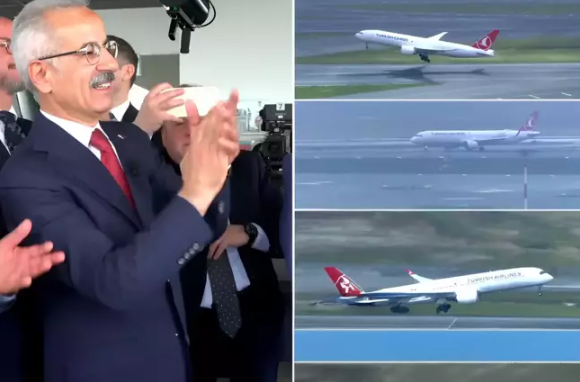 İstanbul Havalimanı'nda tarihi gün: 3 uçak aynı anda kalkış yaptı