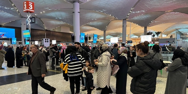 İstanbul Havalimanı'nda yarıyıl tatili yoğunluğu
