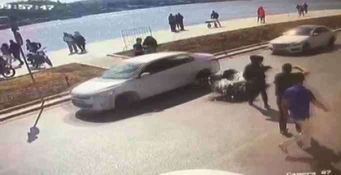 İstanbul Sarıyer’de genç kız ölümden bir adımla kurtuldu