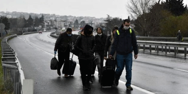 İstanbul sınırı kapatılınca yürüyerek girdiler