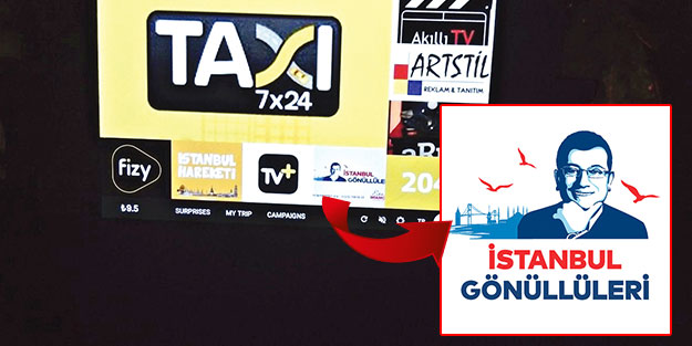 İstanbul taksilerinde CHP propagandası