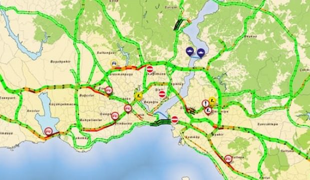 İstanbul trafiğinde şaşırtan görüntü