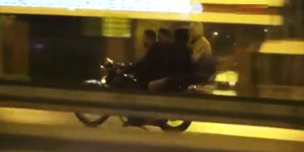 İstanbul trafiğinde tehlikeli yolculuk