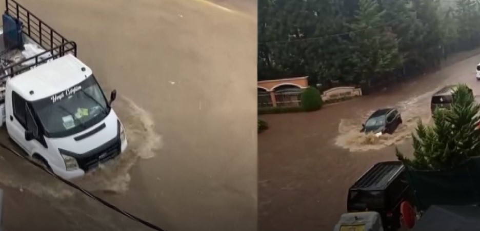 İstanbul'a sağanak şoku! Arabalar suda yüzdü!