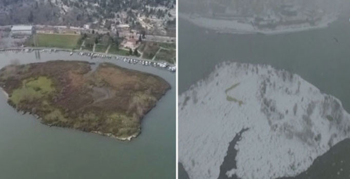 İstanbul'da 1 yıl öncesi 1 yıl sonrası sıcaklık farkı havadan görüntülendi