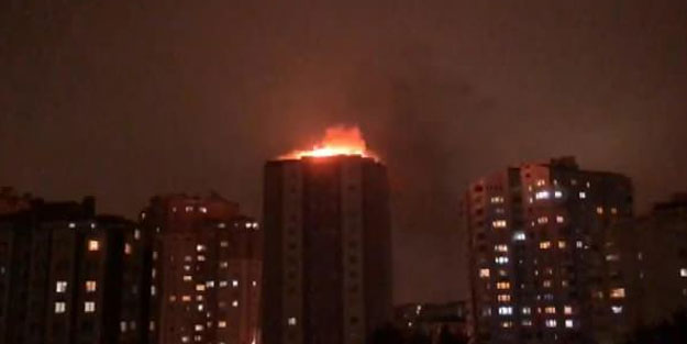İstanbul'da 14 katlı binadaki yangın söndürüldü