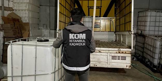 İstanbul'da 1,5 ton metil alkol ele geçirildi