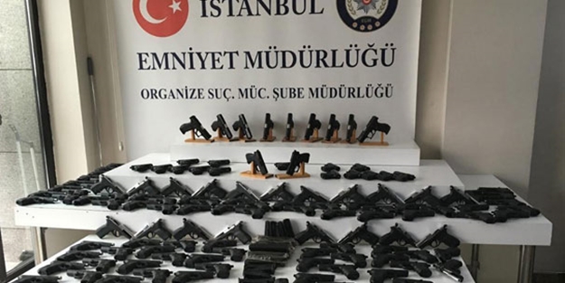 İstanbul'da 2 bölüğü donatacak silah ele geçirildi