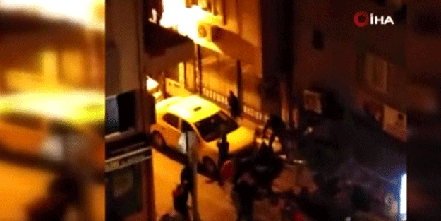 İstanbul’da dehşet görüntüler! 4. kattan atlayan adamı tutamadılar, yere çakıldı