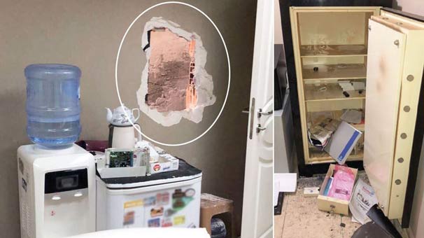 İstanbul’da döviz bürosunun duvarındaki delikten girip 3 milyon çaldılar