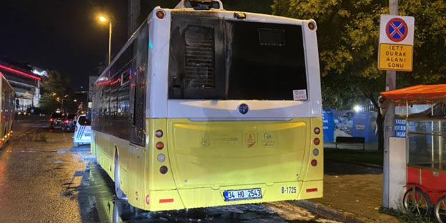 İstanbul'da İETT otobüsü alev aldı