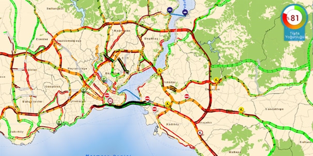 İstanbul'da 'kırmızı' alarm... Trafik durdu!