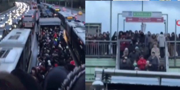 İstanbul'da metrobüs durağında yoğunluk bıktırdı Neyse ki seçimlere çok az kaldı