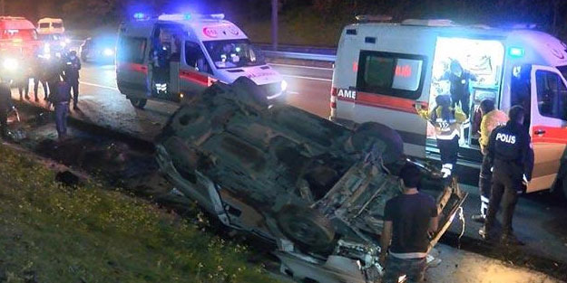 İstanbul'da minibüs takla attı: 2 kişi ağır yaralandı