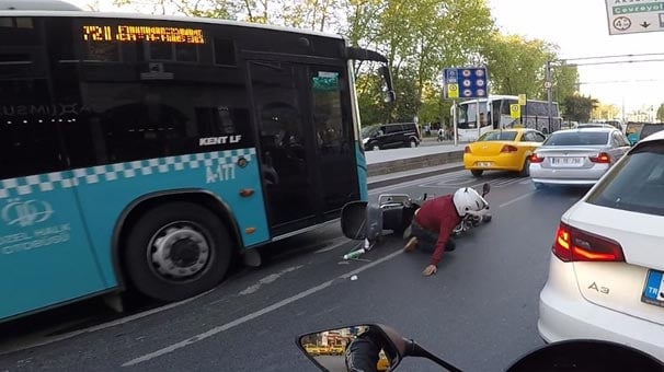 İstanbul'da ölümden kıl payı böyle kurtuldu