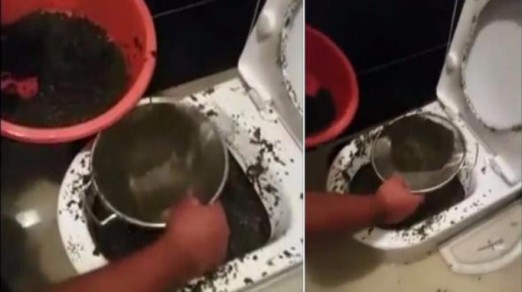İstanbul'da polis klozetten süzgeçle topladı!