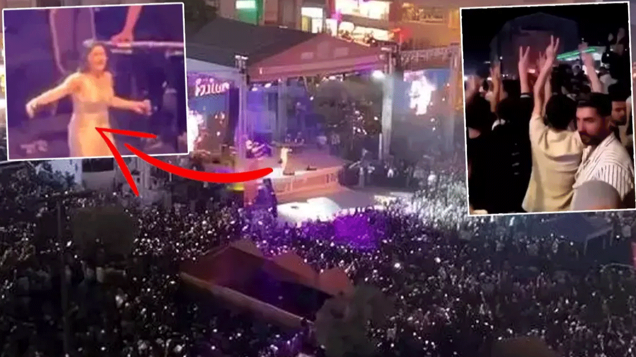 İstanbul'da rezil görüntüler! CHP'li belediyenin konserinde bebek katili için slogan attılar
