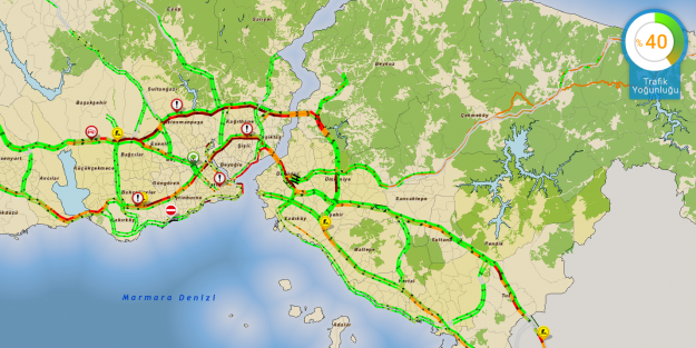 İstanbul'da şaşırtan trafik!