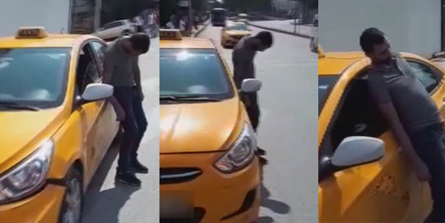 İstanbul'da taksicinin korkunç görüntüsü! Yanına yaklaşanlar inanamadı
