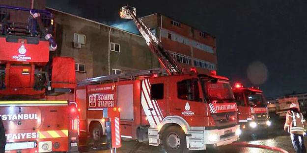 İstanbul'da tekstil fabrikasında yangın