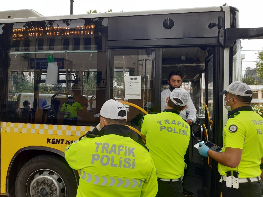 İstanbul’da toplu taşıma araçları ve ticari taksilere korona virüs denetimi 