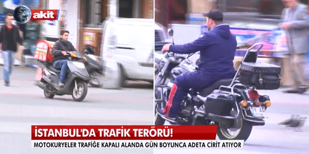 İstanbul'da motokurye terörü