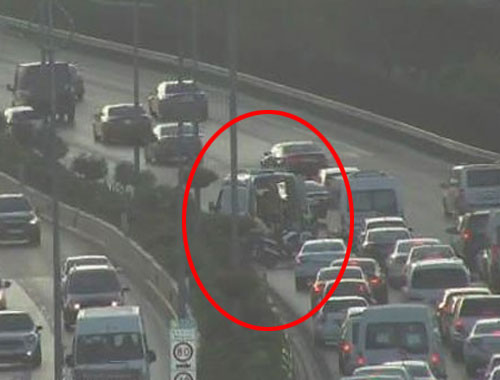 İstanbul'da trafiği kilitleyen olay