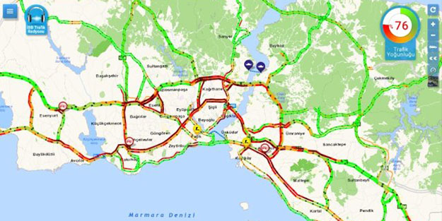 İstanbul'da trafik durma noktasına geldi!