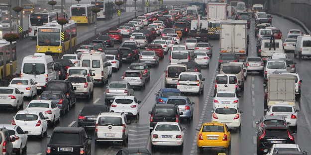 İstanbul'da trafik yoğunluğu