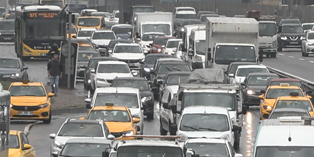 İstanbul'da trafik yoğunluğu