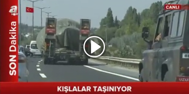 Askeri araçlar Tekirdağ'a böyle götürüldü!