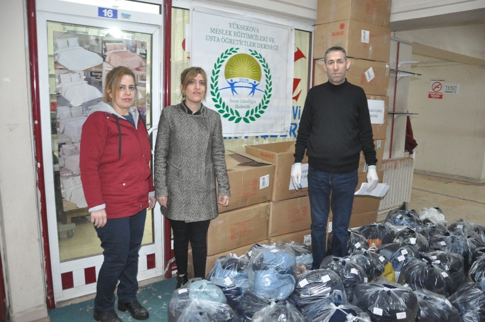 İstanbul’dan Yüksekova’ya kumaş desteği 
