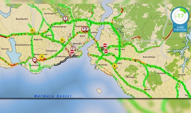 İstanbullu mitingde toplandı, trafik rahatladı