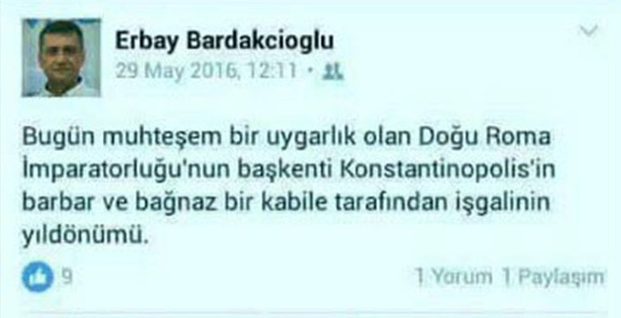 İstanbul'un fethine kin kusan akademisyen özür diledi