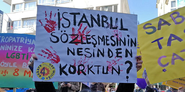 İstanbul'un göbeğine dev pankart! Fesat sözleşmesinin feshinden sonra provokasyon devam ediyor!