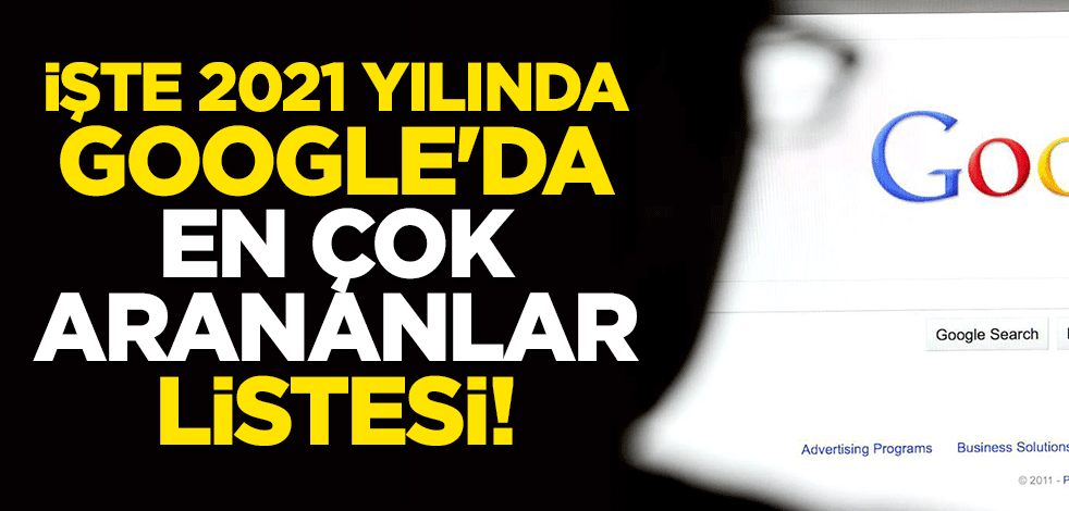 İşte 2021 yılında Google'da en çok arananlar listesi!