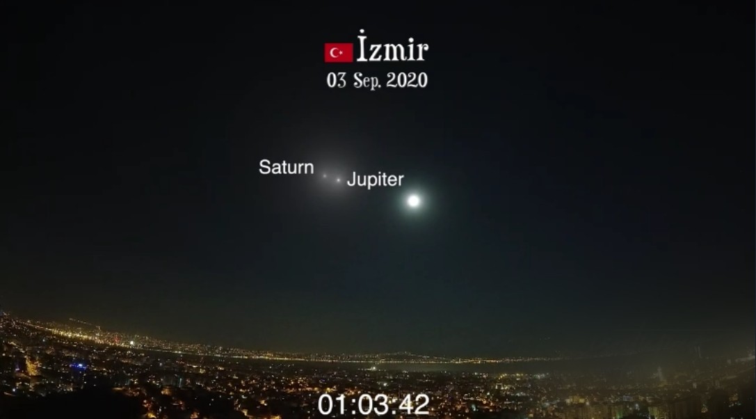 İşte beklenen olay! Jüpiter ve Satürn’ün en yakın hali böyle görüntülendi