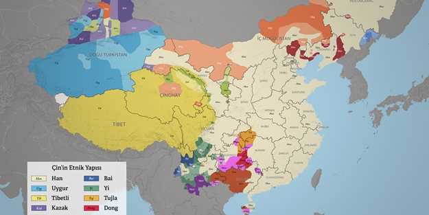 İşte Çin'in etnik yapısı