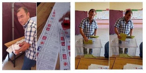 HDP adına oy çalarken kendini ele verdi