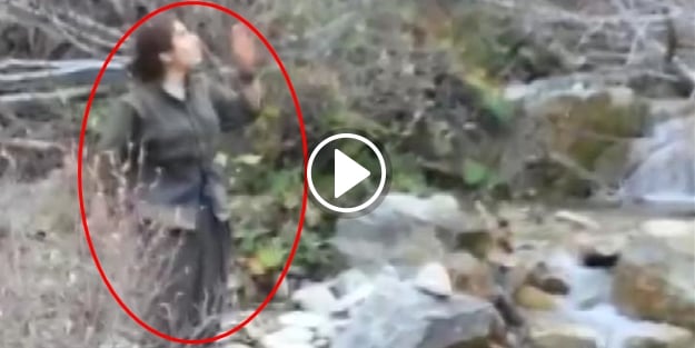 İşte kadın teröristin teslim olma anları