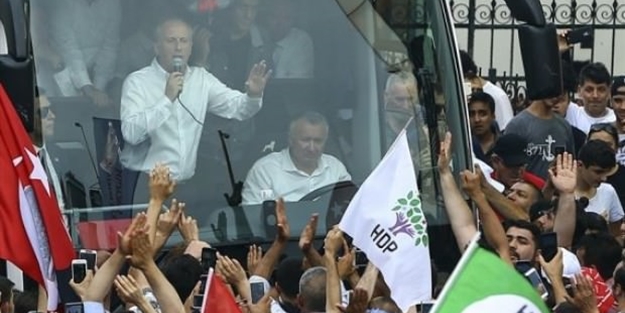 İnce'nin mitinginde CHP'liden çok HDP'li vardı