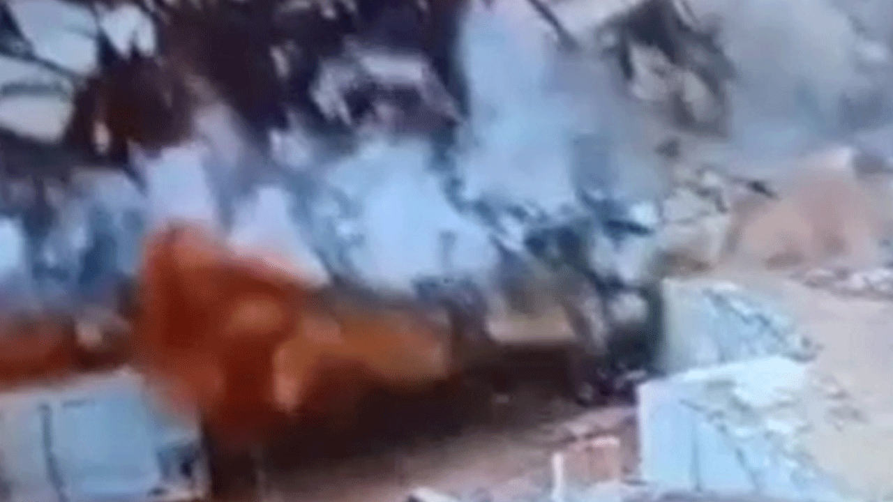 İşte mermer ocağında heyelan anı! Felaket böyle gelmiş!