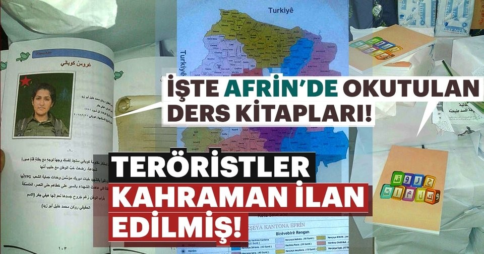 İşte PYD'nin Afrin'de çocuklara okuttuğu kitaplar