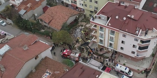 İşte Sancaktepe'deki helikopter kazasından ilk fotoğraflar...