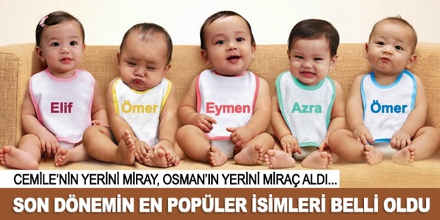 İşte son dönemin en popüler isimleri