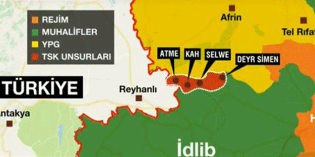 İşte Türk askerinin konuşlandığı noktalar!